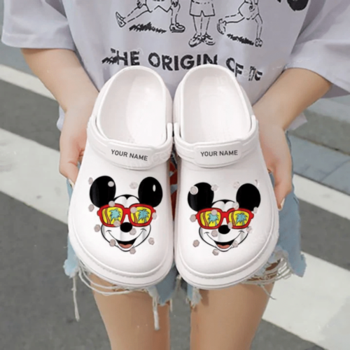 Custom name Disney Junior Birthday Mickey Birthday Rubber Crocs Clogs Shoes Footwear