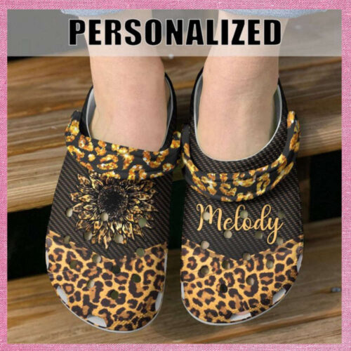 Cheetah Personalized Sunflower Rubber Crocs Shoes Clogs Unisex Footwear