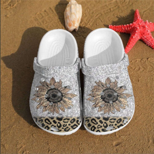 Cheetah Flower Rubber Crocs Shoes Clogs Unisex Footwear