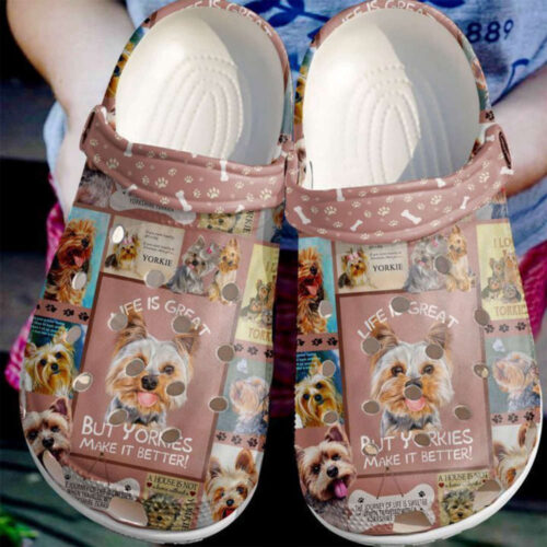 For Yorkies Lover Rubber Crocs Shoes Clogs Unisex Footwear