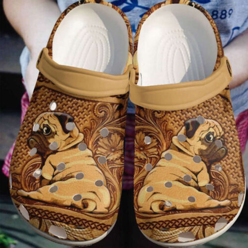 Pug Wooden Rubber Crocs Shoes Clogs Unisex Footwear