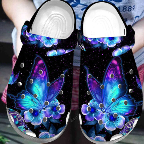 Gift Mom – Beautiful Butterfly Clogs Shoes