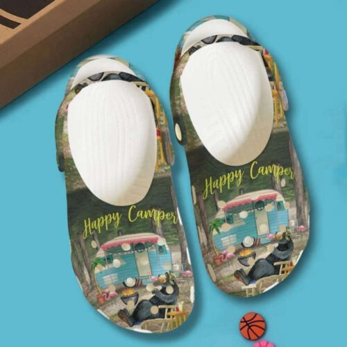 Camping Happy Camper Bear Classic Clogs Shoes