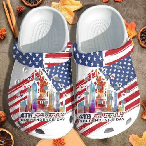 4Th July Independence Day Liberty Usa Shoes Clogs