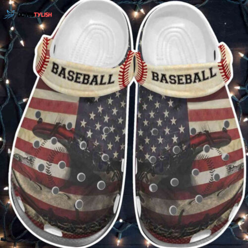 America Baseball Shoes Clogs Batter – Baseball Outdoor Shoes 4Th Of July Gift