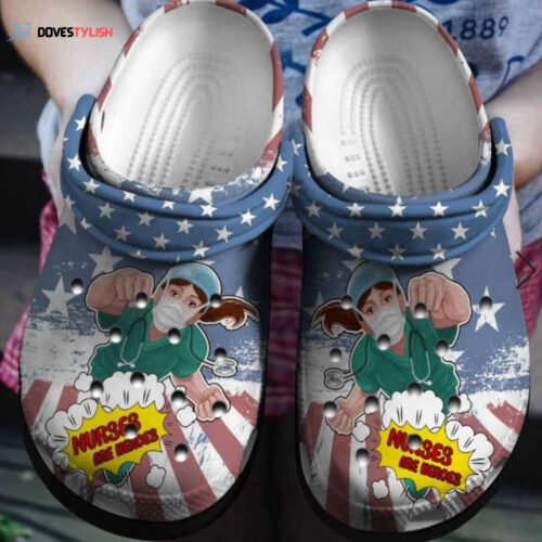 America Nurse Save People Clogs Gift Young Girls