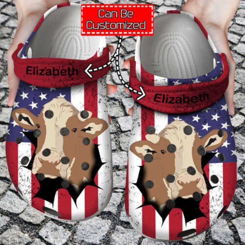 Animal – Patriotic Cow Inside Me Personalized Clogs Shoes Men And Women