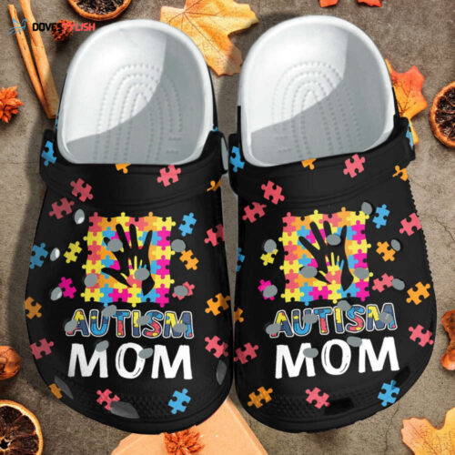 Autism Mom Hand Clogs – Autism Awareness Shoes Birthday Thanksgiving Gifts