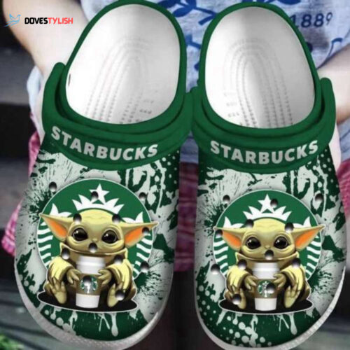 Baby Yoda Hug Starbucks Shoes Clogs