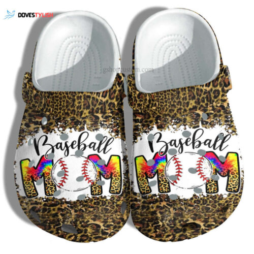 Baseball Mom Hippie Leopard Skin Shoes Wife Mom Grandma – Baseball Mom Leopard Shoes Croc Clogs