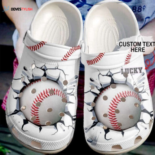 Baseball Personalized Crack Classic Clogs Shoes