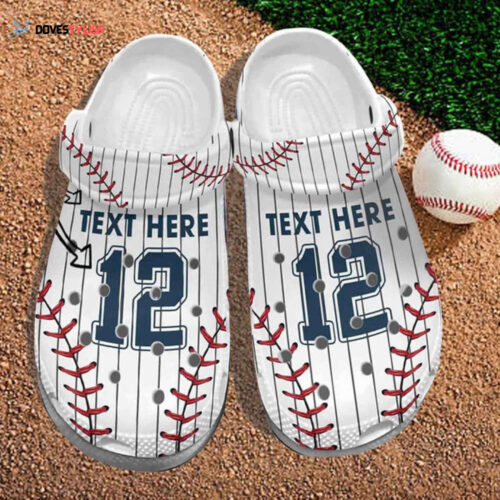 Baseball Uniform Player Shoes Clogs Batter – Funny Baseball Personalized Shoes Birthday Gifts Son Daughter