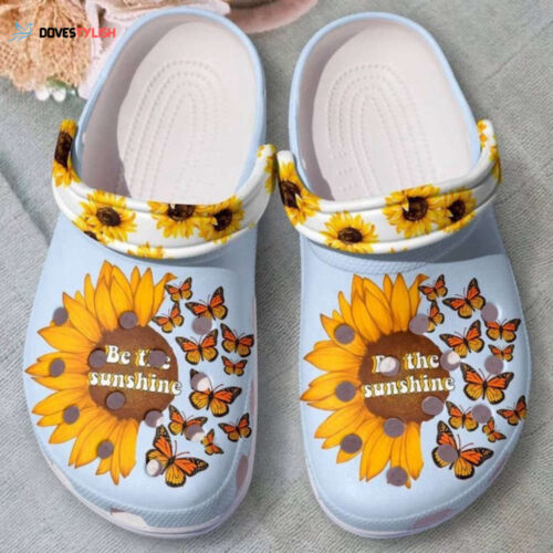 Be The Sunshine With Sunflower Clogs Shoes Gift Birthday Christmas Thanksgiving