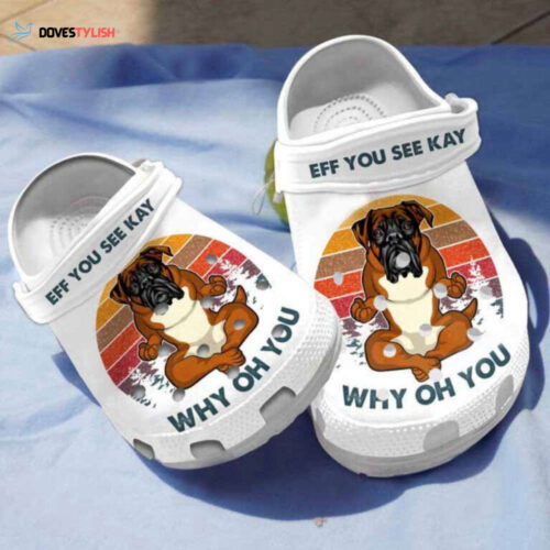Bull Dog Eff You See Kay Funny Dog Clogs Shoes Gifts Men Women