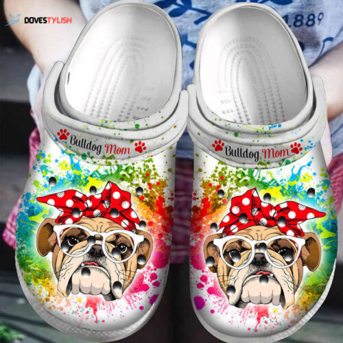 Bulldog Mom Classic Clogs Shoes Mothers Day Gift
