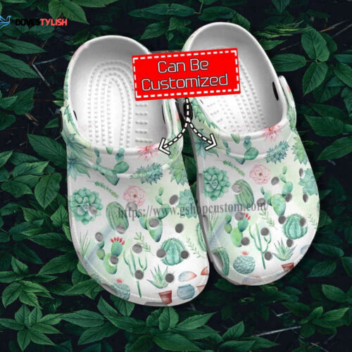 Cactus Garden Boho Vintage Shoes Gift Step Daughter- Cactus Garden Lover Shoes Croc Clogs Customize