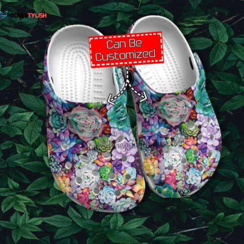 Cactus Garden Vintage Boho Shoes Gift Birthday Girl- Cactus Lover Shoes Croc Clogs Customize