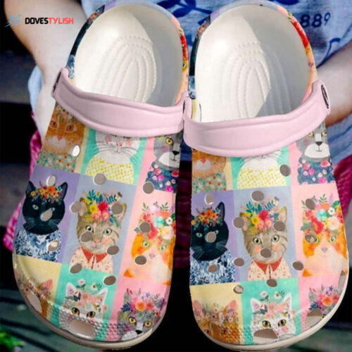 Cat Flowers Classic Clogs Shoes