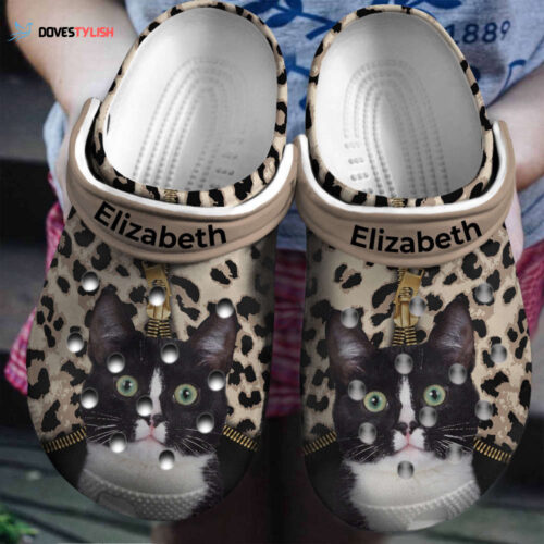 Cat Leopard Personalized Shoes clogs Gifts Birthday Christmas