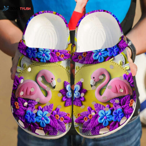 Clay Flamingo Clogs Shoes Birthday Gifts Daughter Niece Girls