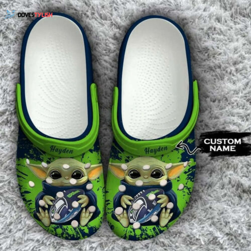 Croc Shoes – Crocs Shoes Personalized Baby Yoda Seattle Seahawks NFL