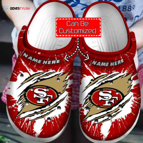 Croc Shoes – Crocs Shoes Personalized National Football S.49Ers Football Ripped Through band