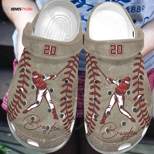 Custom Name Number Vintage Baseball Player Clogs Shoes