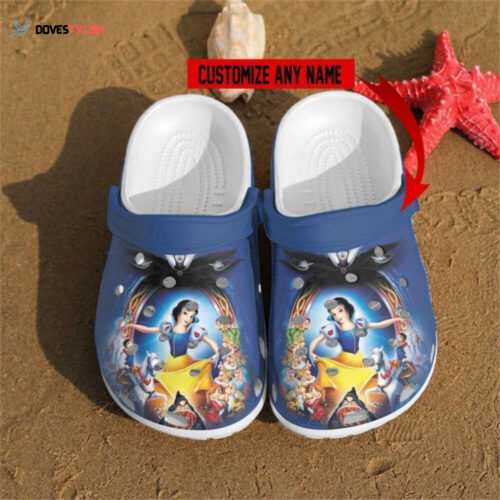 Custom name Snow White And The Seven Dwarfs disney for lover Rubber Crocs Crocband Clogs Comfy Footw