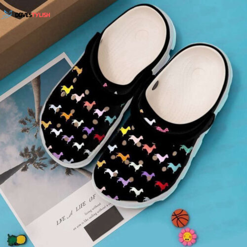 Dachshund Pattern Classic Clogs Shoes