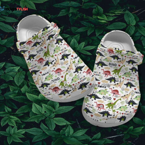 Dino Dinosaur Jurassic Croc Shoes Gift Step Son- Dinosaur Breed Shoes Croc Clogs Gift Grandaughter