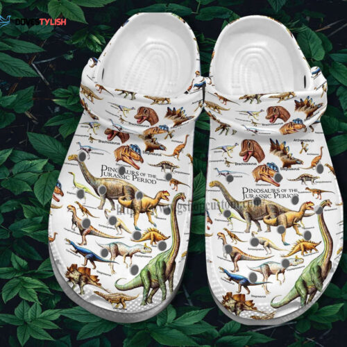 Dinosaur Species Jurassic Shoes Gift Birthday Son In Law – Dinosaur Jurassic Lover Shoes Croc Clogs Gift Boy Girl