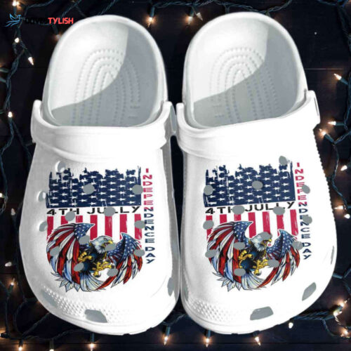 Eagle Usa 4Th July Independence Day Shoes Clogs