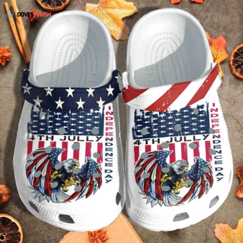 Eagle Usa Custom Shoes Clogs – 4Th July Independence Day Outdoor Shoe Birthday Gift