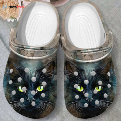 Face Of Black Cat Shoes clogs Birthday Christmas Gifts Children