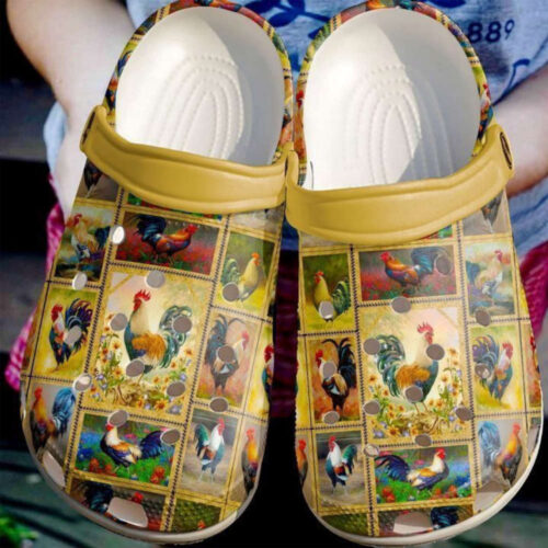Farmer Chicken Pattern Classic Clogs Shoes