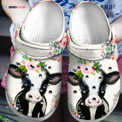 Farmer Heifer Cow Floral Beauty And The Beast Shoes Clogs