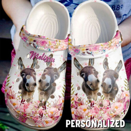 Farmer Personalized Cute Donkeys Classic Clogs Shoes