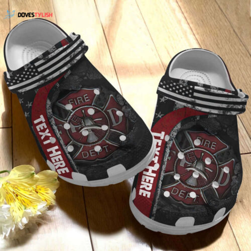 Firefighter Men America Flag Shoes Clogs Father Day Gift- 4Th Of July Firefighter Shoes Customize