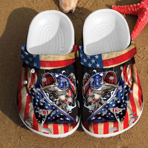 Father Day 2022 Military Eagle Shoes Men – Army Veteran Usa Flag Shoes Croc Clogs Customize 4Th Of July