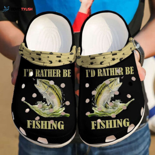 Fishing I39D Rather Be Classic Clogs Shoes