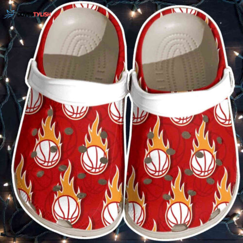 Flaming Hot Baseball Ball clogs Shoes Men Women