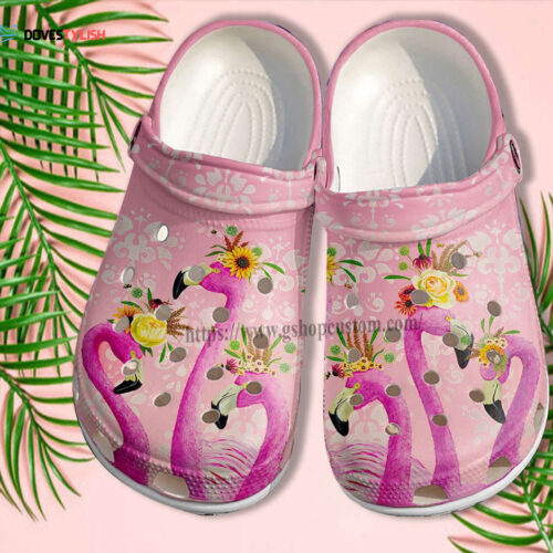 Flamingo Aloha Croc Shoes Grandma Travel- Flamingo Team Funny Beach Shoes Croc Clogs Women