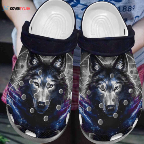 Galaxy Wolf Shoes Crocbland Clogs Birthday Gifts Male Female