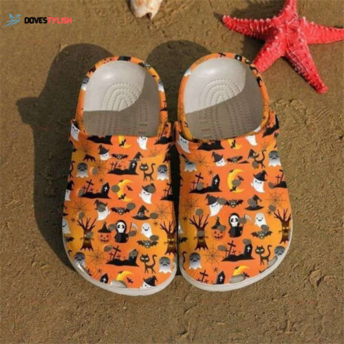 Halloween Seamless Pattern Shoes Clogs