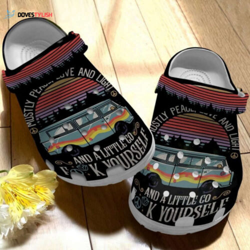 Hippie Bus A Little Go Clogs Shoes Gift Holiday