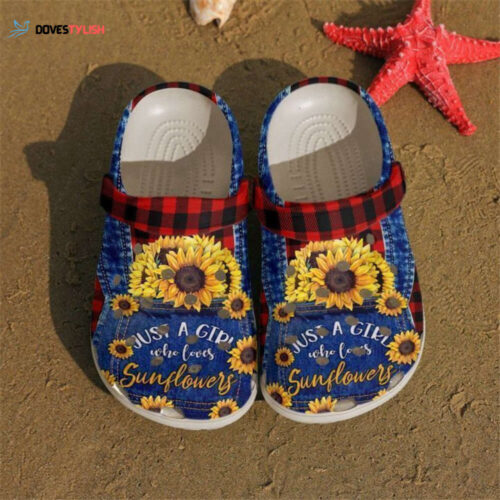Hippie Girl Loves Sunflowers Classic Clogs Shoes