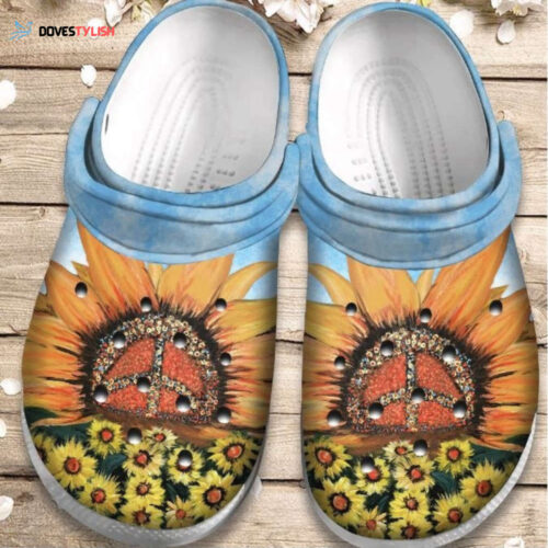 Hippie Sunflower Garden Shoes clogs Men Women Kids