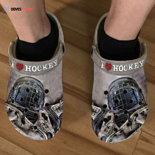 I Love Hockey Shoes clogs Sport Gifts Men Women