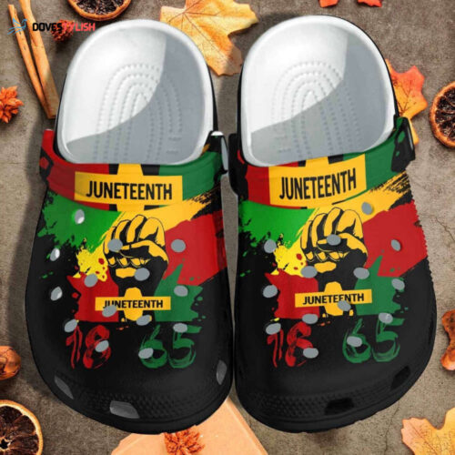 Juneteenth Right Hand Africa Shoes – 1865 Junteenth Black Girl Shoes Clogs Gift