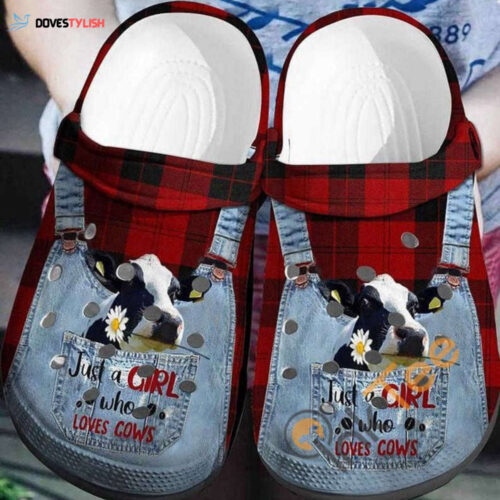 Just A Girl Who Loves Cows Farmer Clogs Shoes
